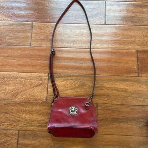 Pratesi Firenze Red Leather Crossbody Bag Made in Italy